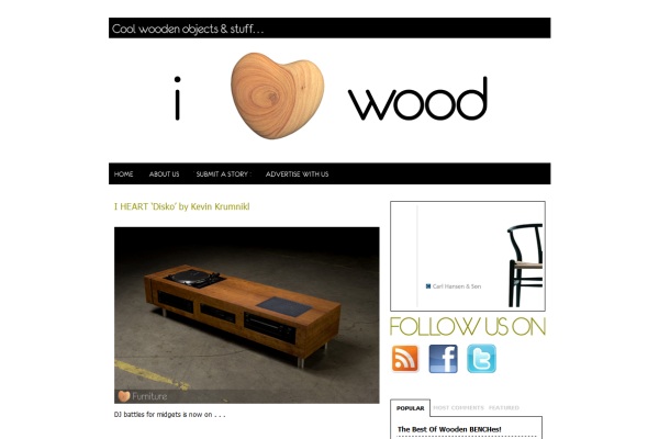 IHEARTWOOD – COOL WOODEN OBJECTS AND STUFFS » I HEART ‘Disko’ by Kevin Krumnikl